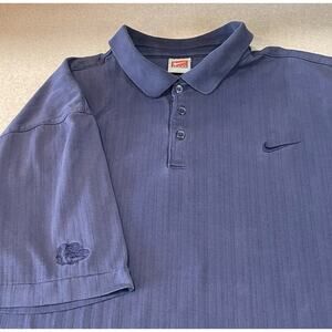 Nike Team Bulldogs Men's Size 2XL Blue Polo Shirt Golf Sports College